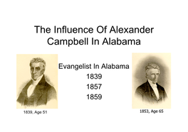 The Influence of Alexander Campbell in Alabama