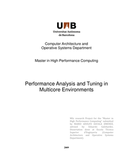 Performance Analysis and Tuning in Multicore Environments