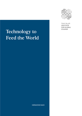 Technology to Feed the World | Institute for Global Change