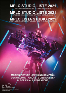 Mplc Studio Liste 2021