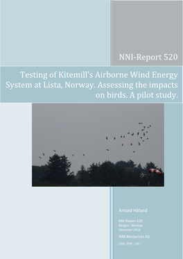 Testing of Kitemill's Airborne Wind Energy System at Lista, Norway