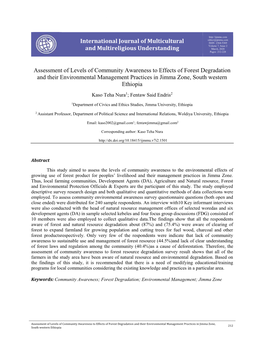 International Journal of Multicultural and Multireligious Understanding (IJMMU) Vol
