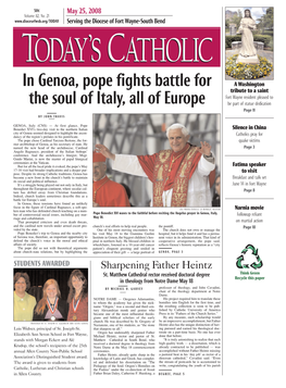 In Genoa, Pope Fights Battle for the Soul of Italy, All of Europe