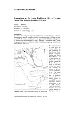 FIELDWORK REPORTS Excavations at the Later Prehistoric Site Of