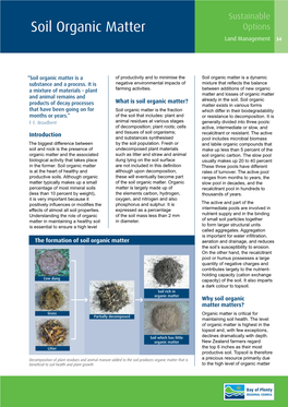 Soil Organic Matter Options Land Management 34