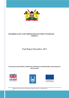 Mandera East and North Coverage Survey Report – December 2013