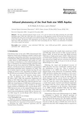 Infrared Photometry of the Final Flash Star V605 Aquilae