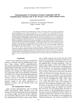 Thermodynamics of Formation of Some Compgunds with The