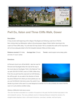 Pwll Du, Ilston and Three Cliffs Walk, Gower