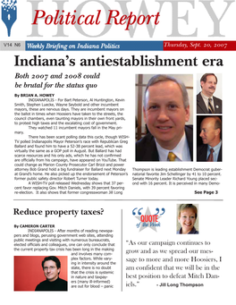 Indiana's Antiestablishment