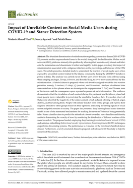 Impact of Unreliable Content on Social Media Users During COVID-19 and Stance Detection System