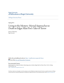 Myriad Approaches to Death in Edgar Allan Poe's Tales of Terror Jenni A