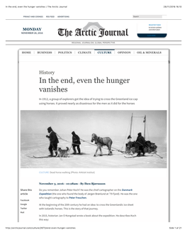 In the End, Even the Hunger Vanishes | the Arctic Journal 28/11/2016 16.10