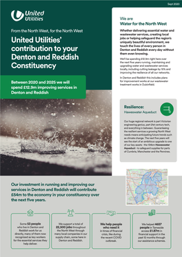 United Utilities' Contribution to Your Denton and Reddish Constituency