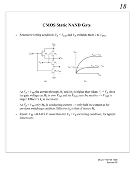 CMOS Static NAND Gate