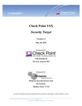 Check Point VSX Security Target