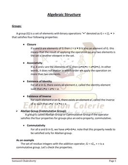 Algebraic Structure