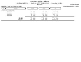 Cumulative Report — Official