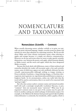 Nomenclature and Taxonomy
