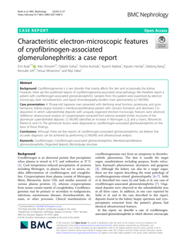 Characteristic Electron-Microscopic Features of Cryofibrinogen