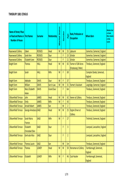 Timsbury 1881 Census