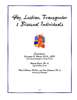 Gay, Lesbian, Transgender & Bisexual Individuals