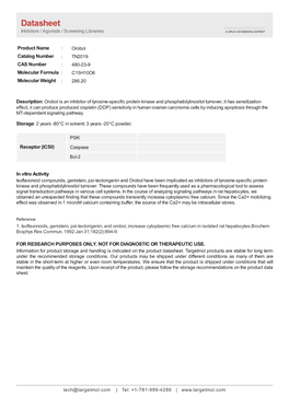 Datasheet Inhibitors / Agonists / Screening Libraries a DRUG SCREENING EXPERT