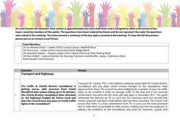 Local Forums Notes 14 March 2016, Orchard Community Hall