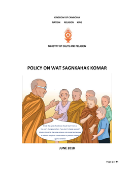 Policy on Wat Sagnkahak Komar