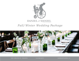 Fall/Winter Wedding Package