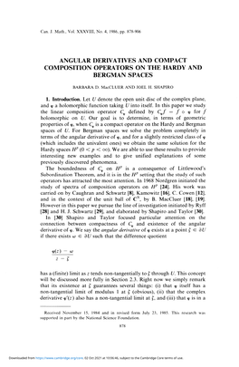 Angular Derivatives and Compact Composition Operators on the Hardy and Bergman Spaces