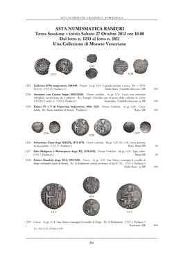 Asta Numismatica Ranieri N. 4 • Bologna