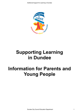 Supporting Learning in Dundee Information for Parents and Young