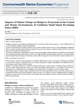 Impacts of Climate Change on Mangrove Ecosystems in the Coastal and Marine Environments of Caribbean Small Island Developing States (SIDS)