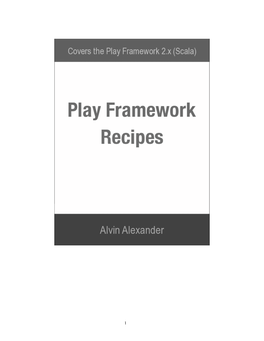 Play Framework Recipes V0.2