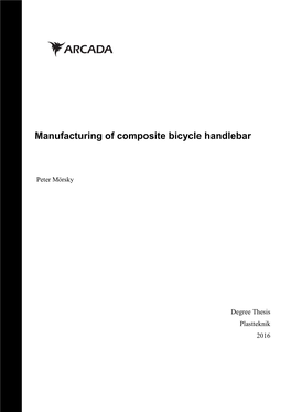 Manufacturing of Composite Bicycle Handlebar