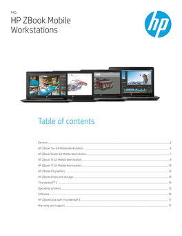 HP Zbook Mobile Workstations