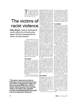 The Victims of Racist Violence