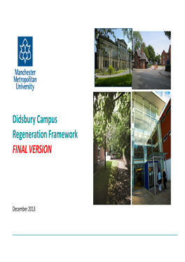 Didsbury Campus Regeneration Framework FINAL VERSION