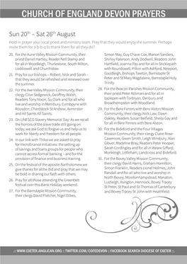 Church of England Devon Prayers