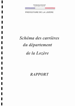 Schéma Des Carrières Du Département De La Lozère