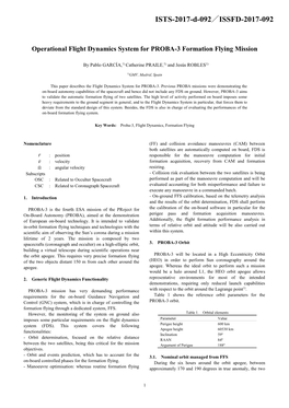 Operational Flight Dynamics System for PROBA-3 Formation Flying Mission