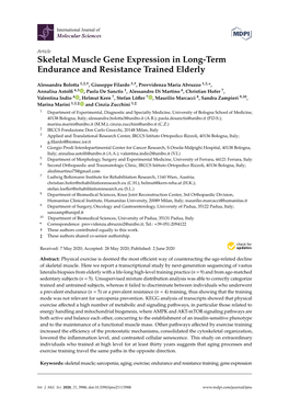 Skeletal Muscle Gene Expression in Long-Term Endurance and Resistance Trained Elderly