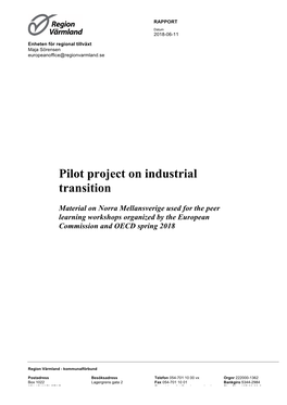 Pilot Project on Industrial Transition