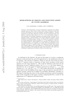 Arxiv:Math/0408072V1