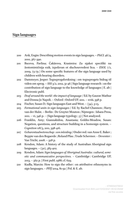 Sign Languages