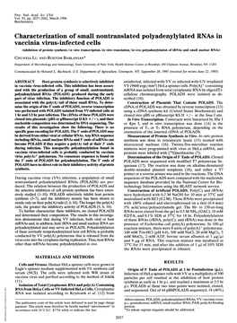 Characterization of Small Nontranslated Polyadenylylated