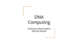 DNA Computing