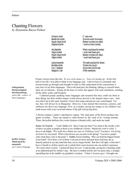 Chanting Flowers by Zsuzsanna Bacsa Palmer