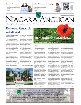 November 2012 Rockwood Cenotaph Rededicated